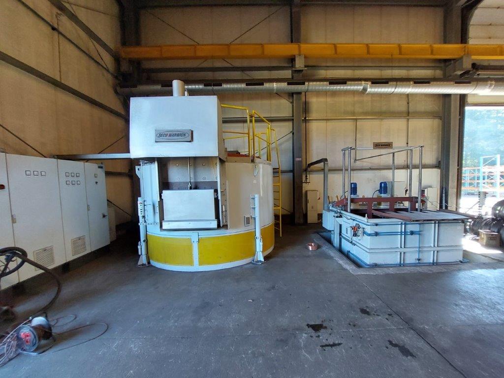 Electric furnace with a rotary hearth TYPE RHE-230/1000A with a water bath
