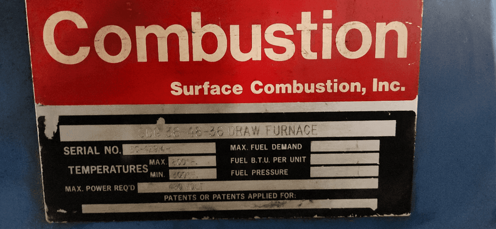 Surface Combustion 36″ X 48″ X 36″ Draw Furnace