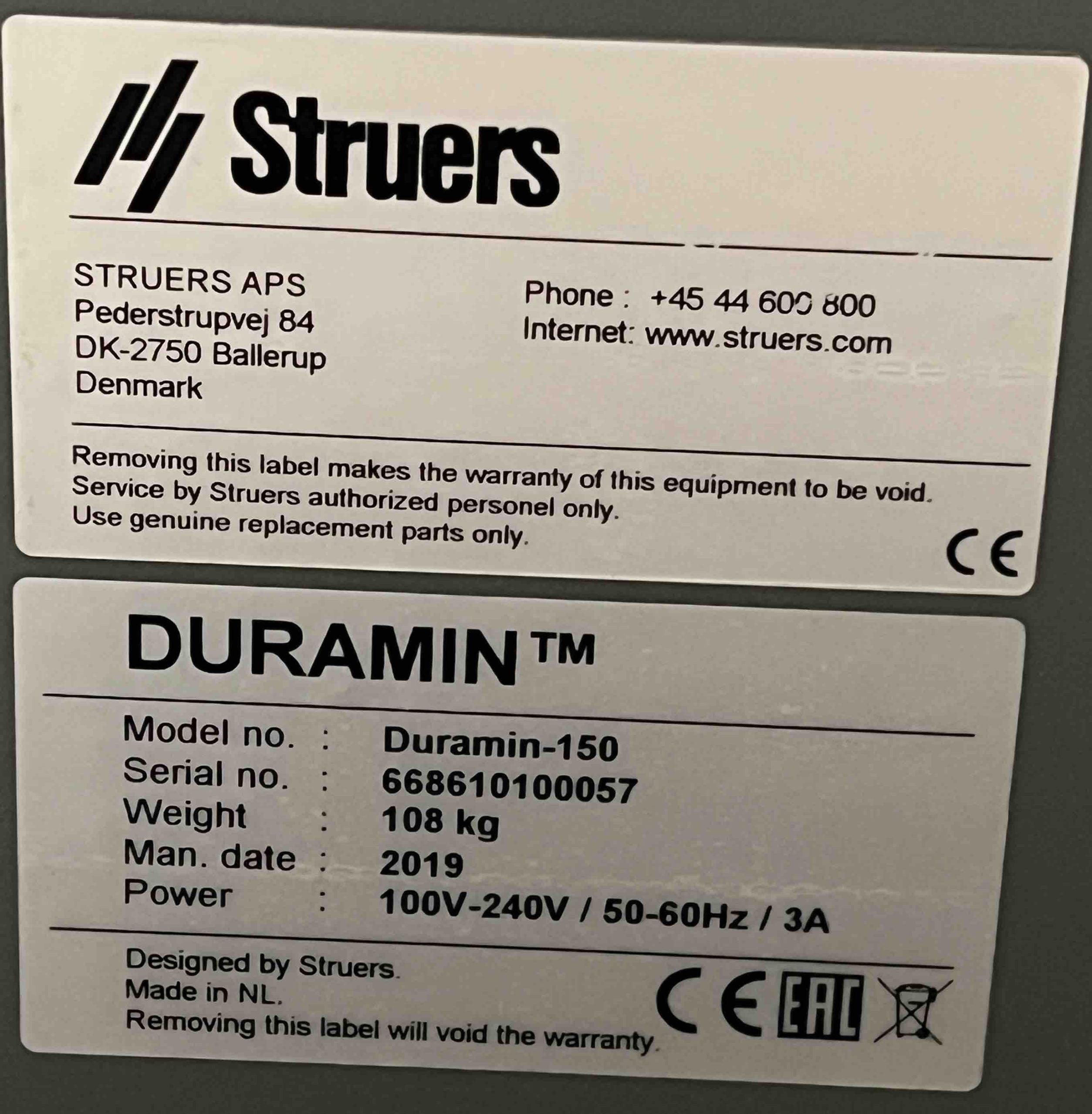Struers Duramin-150 Automatic Rockwell Tester