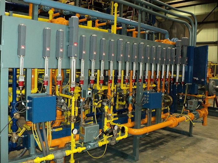 2 Row Pusher Furnace 30" x 30" Tray Size, Gas Fired, 1800F