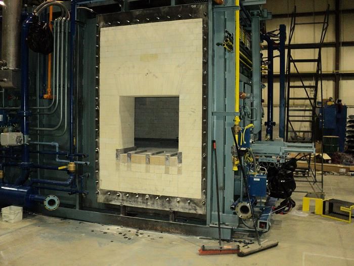 2 Row Pusher Furnace 30" x 30" Tray Size, Gas Fired, 1800F