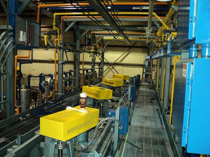 2 Row Pusher Furnace 30" x 30" Tray Size, Gas Fired, 1800F