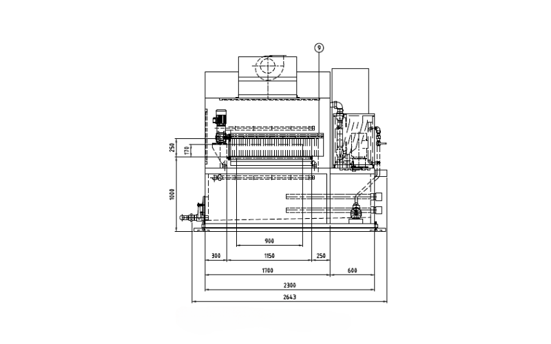 Industrial roller washing machine