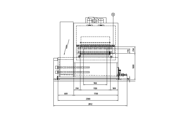 Industrial roller washing machine