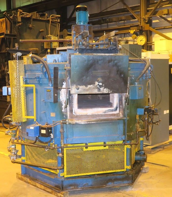 Rotary Hearth Furnace, Work Area 18″W x 9″H Opening x 50″ Diameter Hearth