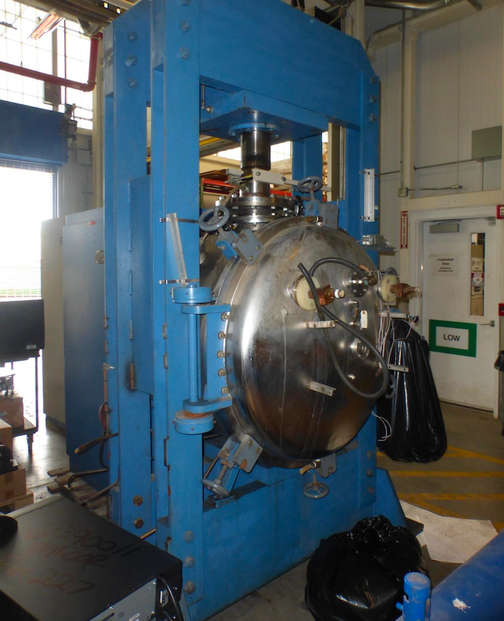 Vacuum Hot Press, 100 Ton, 10" Dia. x 10" High