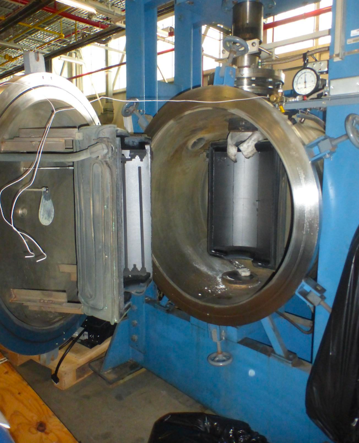 Vacuum Hot Press, 100 Ton, 10" Dia. x 10" High