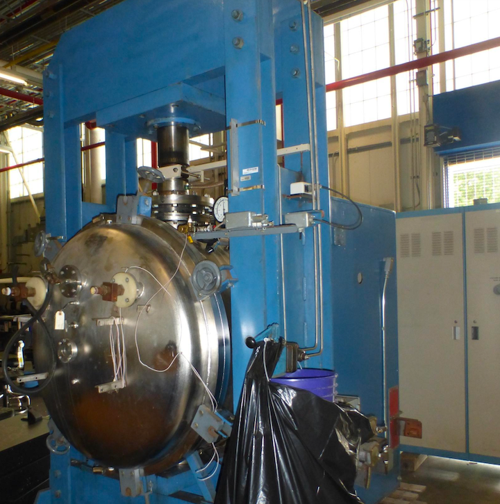 Vacuum Hot Press, 100 Ton, 10" Dia. x 10" High