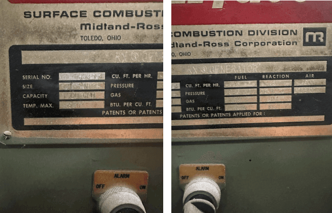 Surface Combustion Generator 7500 CFH