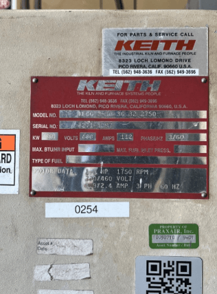 Keith Kiln - 1200lb - Periodic Electric, 1500°C