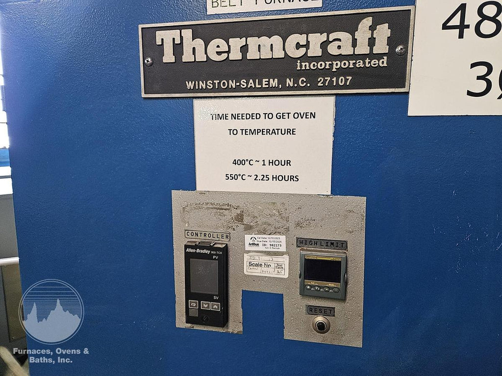 30"W x 12"H x 14'L High Temperature Belt Conveyor Oven, Electric, 1000°F
