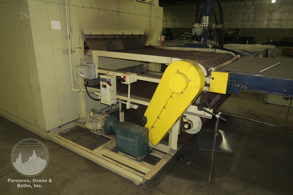 60"W x 6"H x 25'L Heated Length, Belt Conveyor Oven, Gas Fired, 500-F