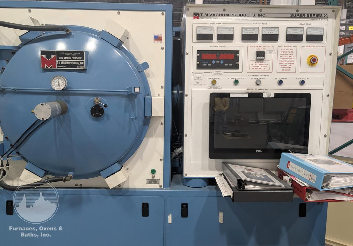 TM Super Series Vacuum Furnace, 12”W x 12”H x 24”L. 2400-F, 2 Bar, Diffusion Pump