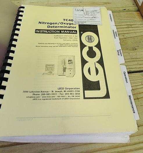 Leco TC40 Nitrogen/Oxygen Determinator